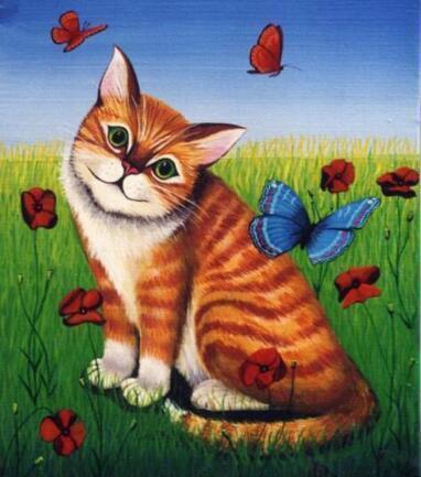 Diamond painting schattige kitten met grote ogen Diamond painting schattige kitten met grote ogen