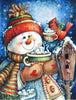 Diamond Painting Sneeuwpop Met Warme Chocolademelk-Diamond Painter