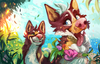 Diamond Painting Summer dogs (Morgen in Huis)