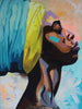 Afrikaanse vrouw met een doek in het haar-Diamond Painter
