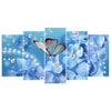 Afbeelding laden in Galerijviewer, Diamond Painting 5 Luiken Bloemen Met Vlinder 6-Diamond Painter