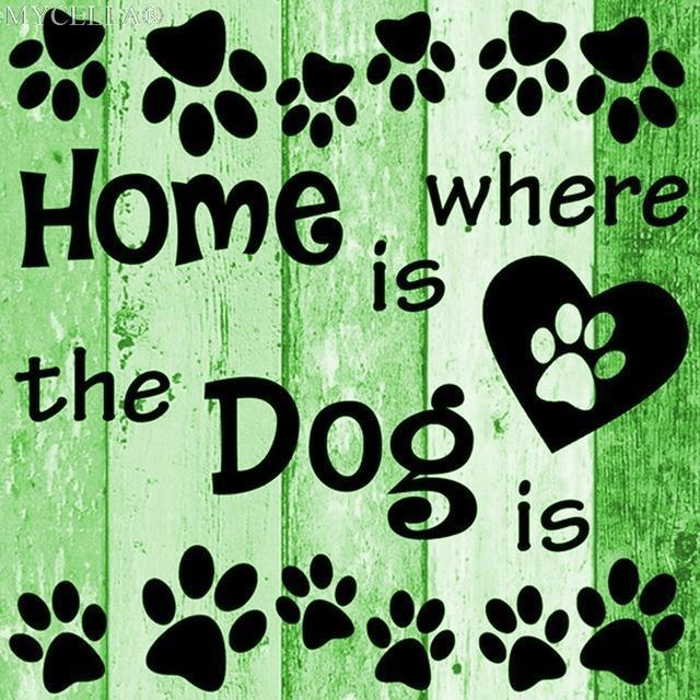 Diamond Painting Dog Sweet Home Groen-Diamond Painter
