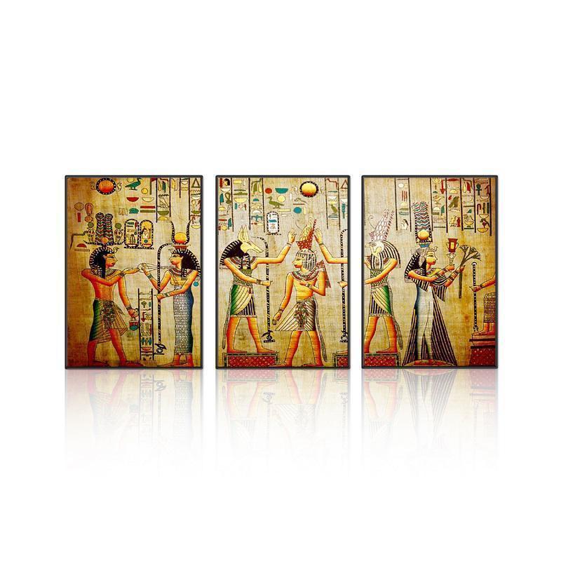 Diamond Painting Egyptische Goden Hiërogliefen 3 Luiken-Diamond Painter