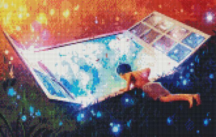 Diamond Painting Kijk in de toekomst eindresultaat Hobby Painter