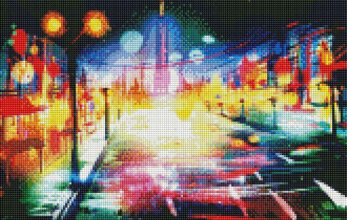 Diamond Painting Kleurrijk Bos eindresultaat Hobby Painter