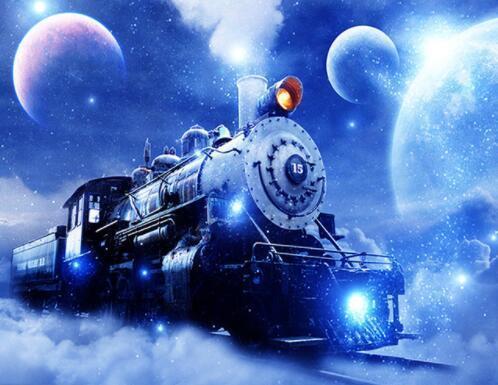 Diamond Painting Maan Trein-Diamond Painter