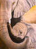 Diamond Painting Olifant met kleintje geel-Diamond Painter