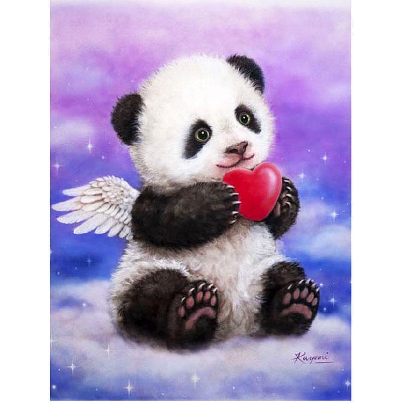 Diamond Painting Panda Engel-Diamond Painter