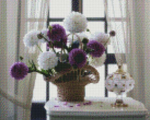 Diamond Painting Prachtige Dahlias eindresultaat Hobby Painter