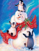 Afbeelding laden in Galerijviewer, Diamond Painting Sneeuwpop Met Pinguins-Diamond Painter