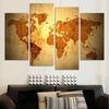 Diamond Painting Wereld Kaart Bruin 4 Luiken-Diamond Painter